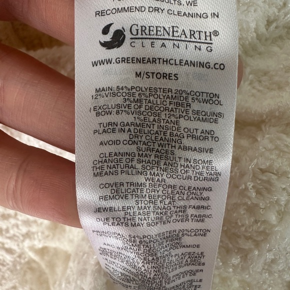 Self-Portrait Cream Textured Knit Mini Dress - Picture 5 of 5